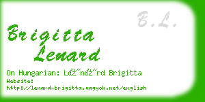 brigitta lenard business card